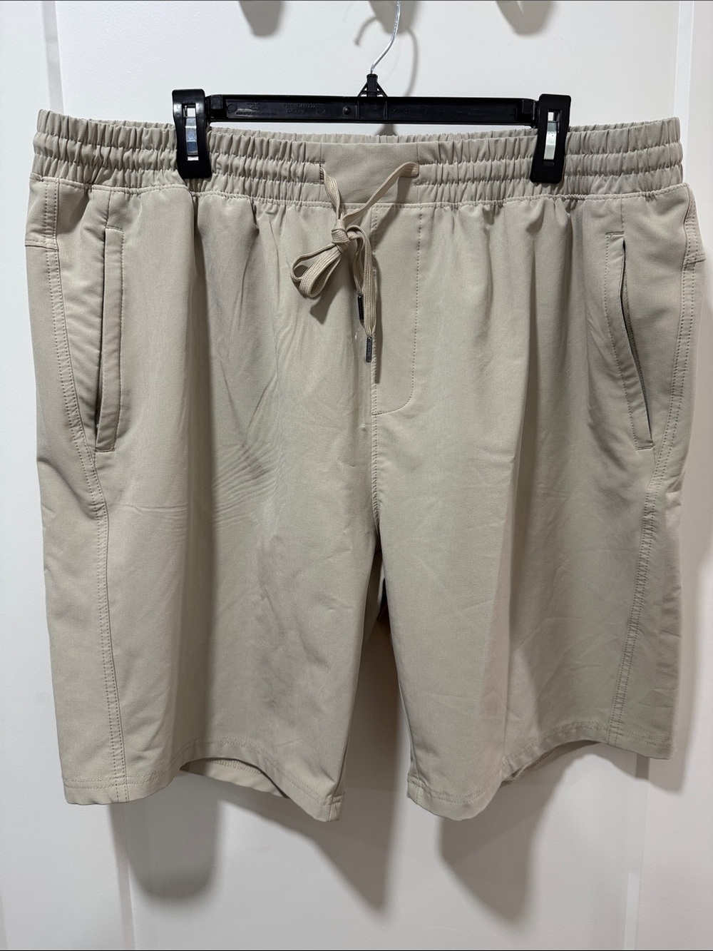 Right of Way Men's Drawstring Casual Shorts in Beige - XXL